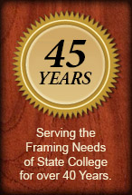 45 years of framing graphic